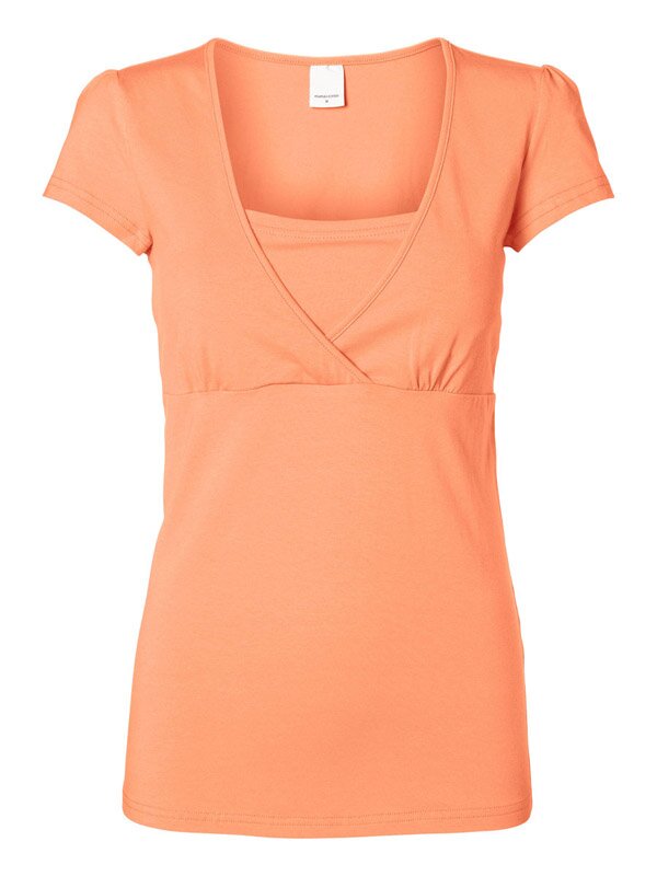 Feed Me amningströja kort ärm papaya