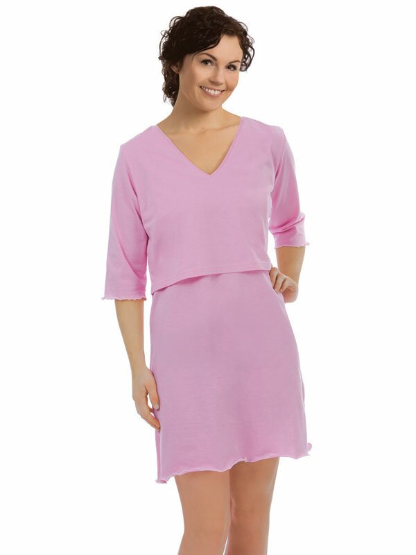 Amningsnattlinne rosa