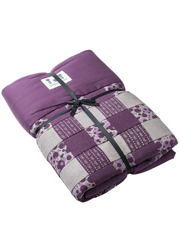 Ekologisk vadderad lekfilt aubergine