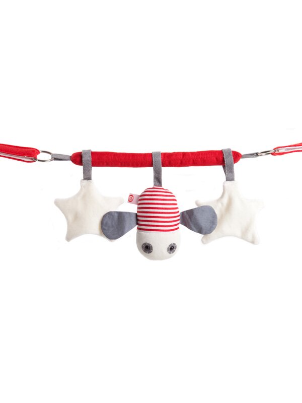 Barnvagnshänge flugan Peter röd