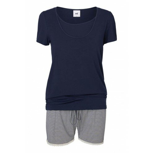 New Thilde kort amningspyjamas black iris