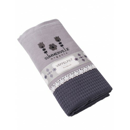Våffelfilt eko mörkgrå large