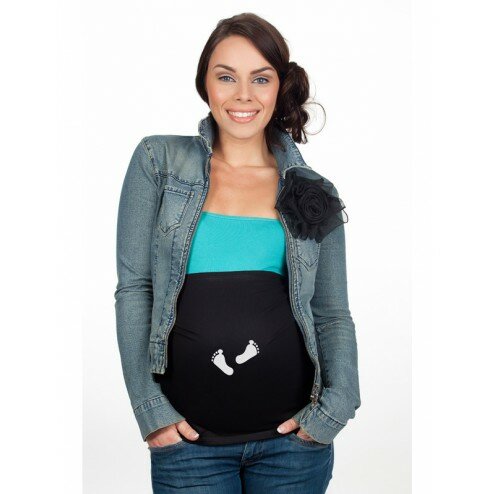 Mamaband svart med fötter