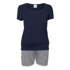 New Thilde kort amningspyjamas black iris