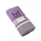 Våffelfilt eko ljusgrå/ljus aubergine large