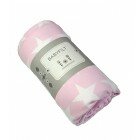 Trikåfilt eko dubbel stjärnor rosa