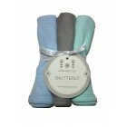 Snuttefilt eko 3-pack blå-grå-mint