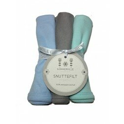 Snuttefilt eko 3-pack blå-grå-mint