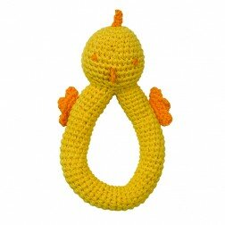 Virkad skallra eko fågel gul 