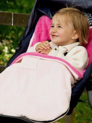 BuggySnuggle rosa sammet/teddyfleece
