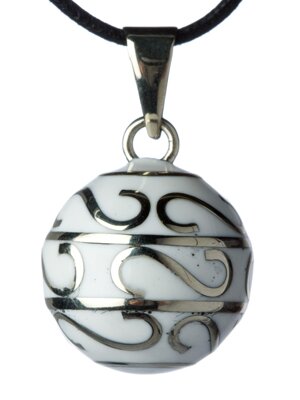 Vit bola med v�gm�nster