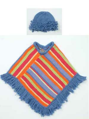 Bright Stripes Poncho + m�ssa