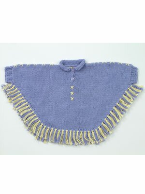 Navajo Fringe Poncho - lila