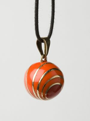 Orange bola med spiral